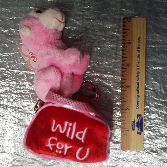 AURORA FANCY PALS NEW Monkey & Carrier Pink Key Coin Purse Bag Charm - Picture 5 of 6